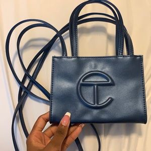 Telfar bag. cobalt blue
